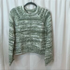 Universal Thread Sage Green Space-Dye Textured Knit Sweater - Size S